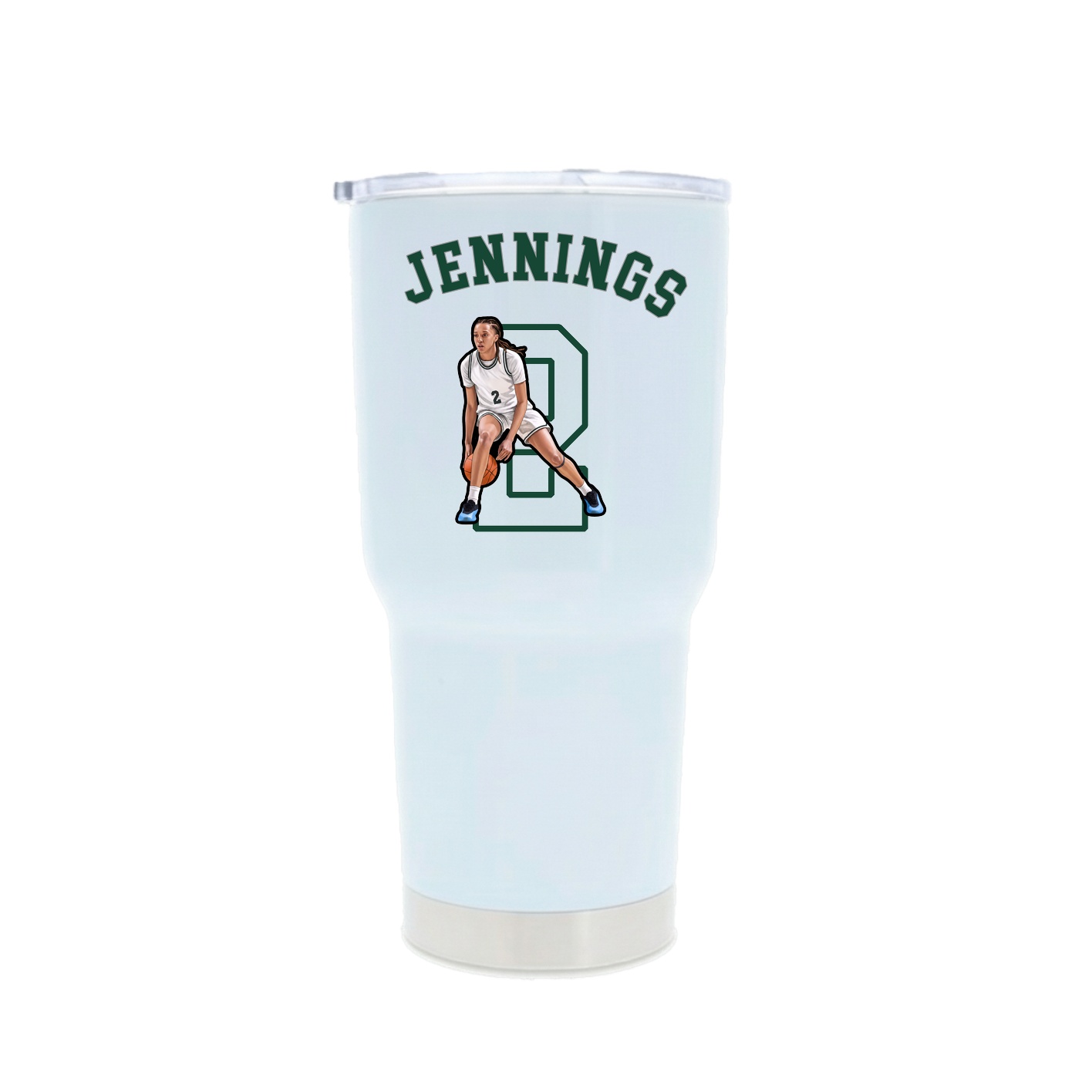30oz Stainless Steel Tumbler — Shirsey Arch in White