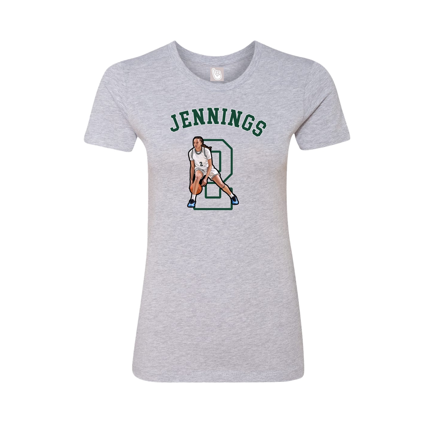 Fitted Women's Tee — Shirsey Arch in Grey