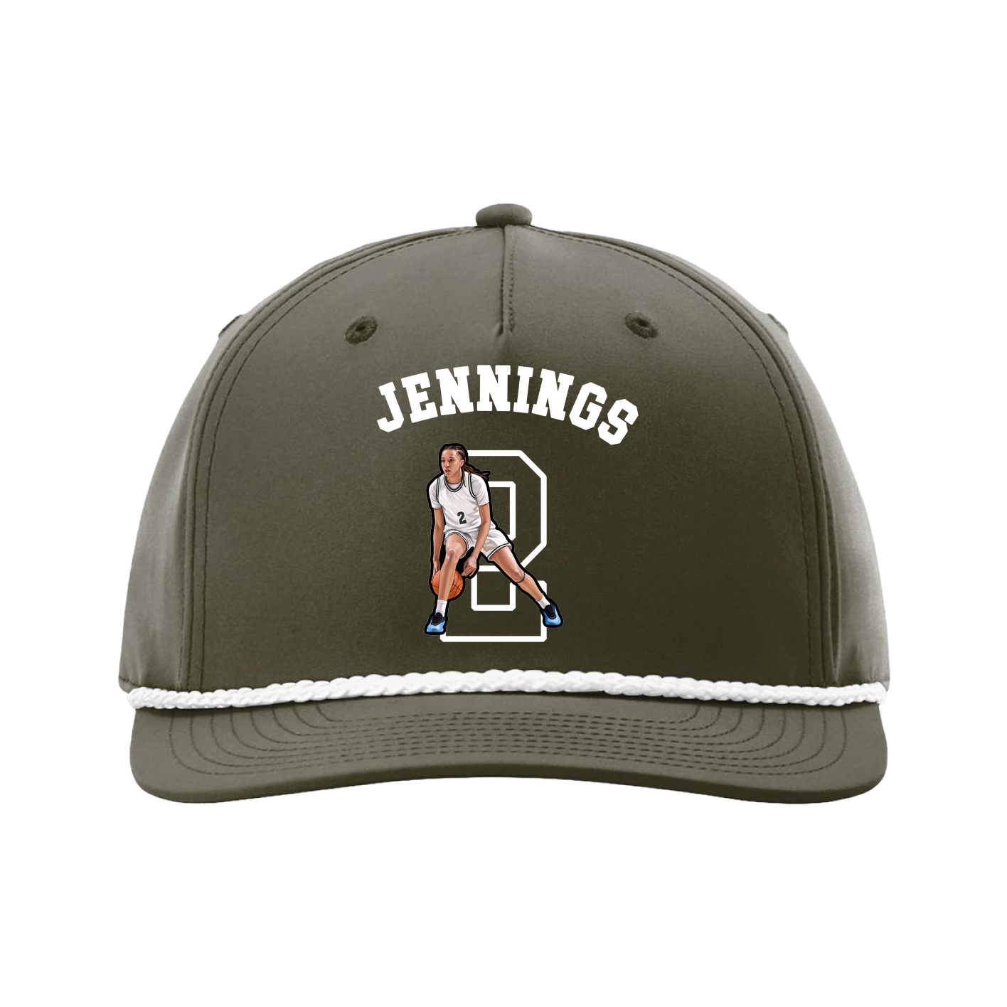 Five-Panel Classic Rope Cap — Shirsey Arch in Green