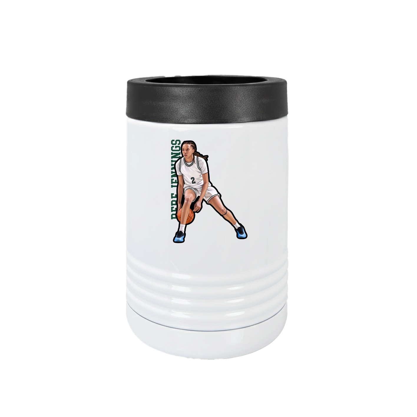 Beverage Holder — Name Vertical in White