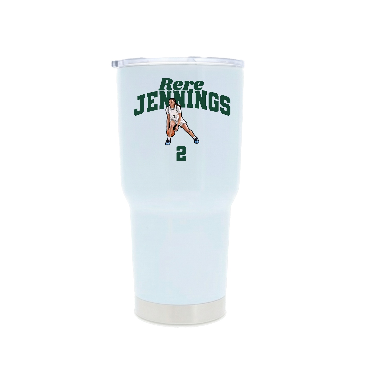 30oz Stainless Steel Tumbler — Signature Arch in White