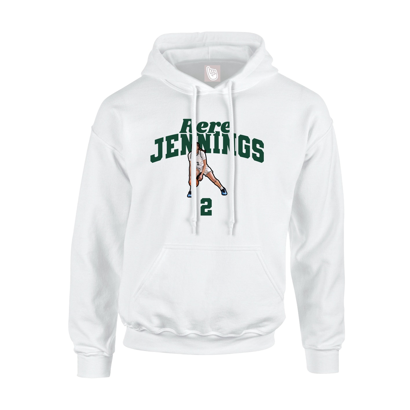Youth Hoodie — Signature Arch in White