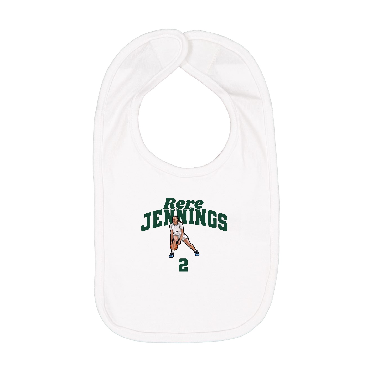 Infant Bib — Signature Arch in White