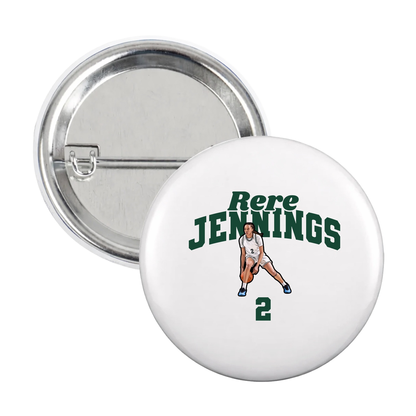 Game Day Button — Signature Arch in White