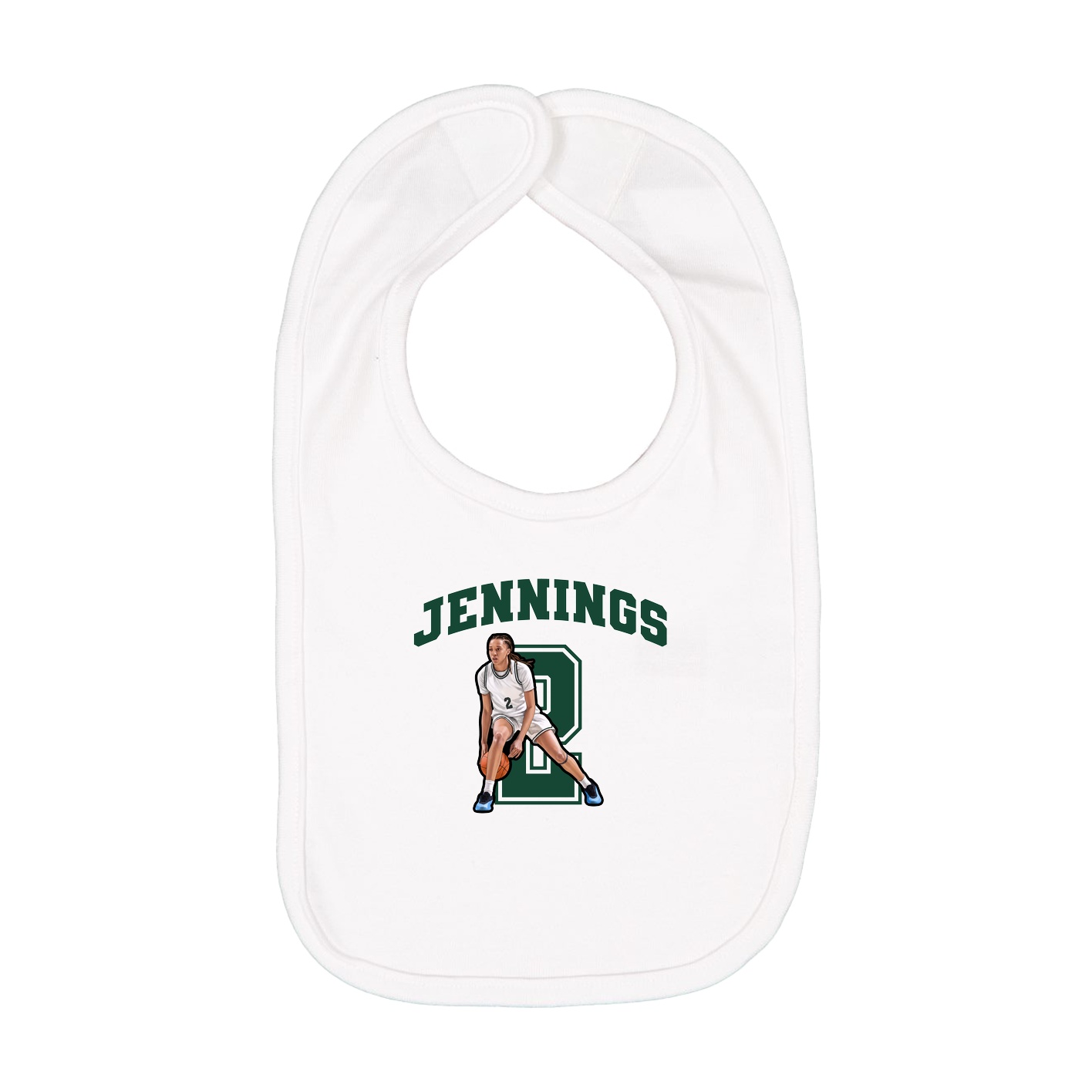 Infant Bib — Number in White