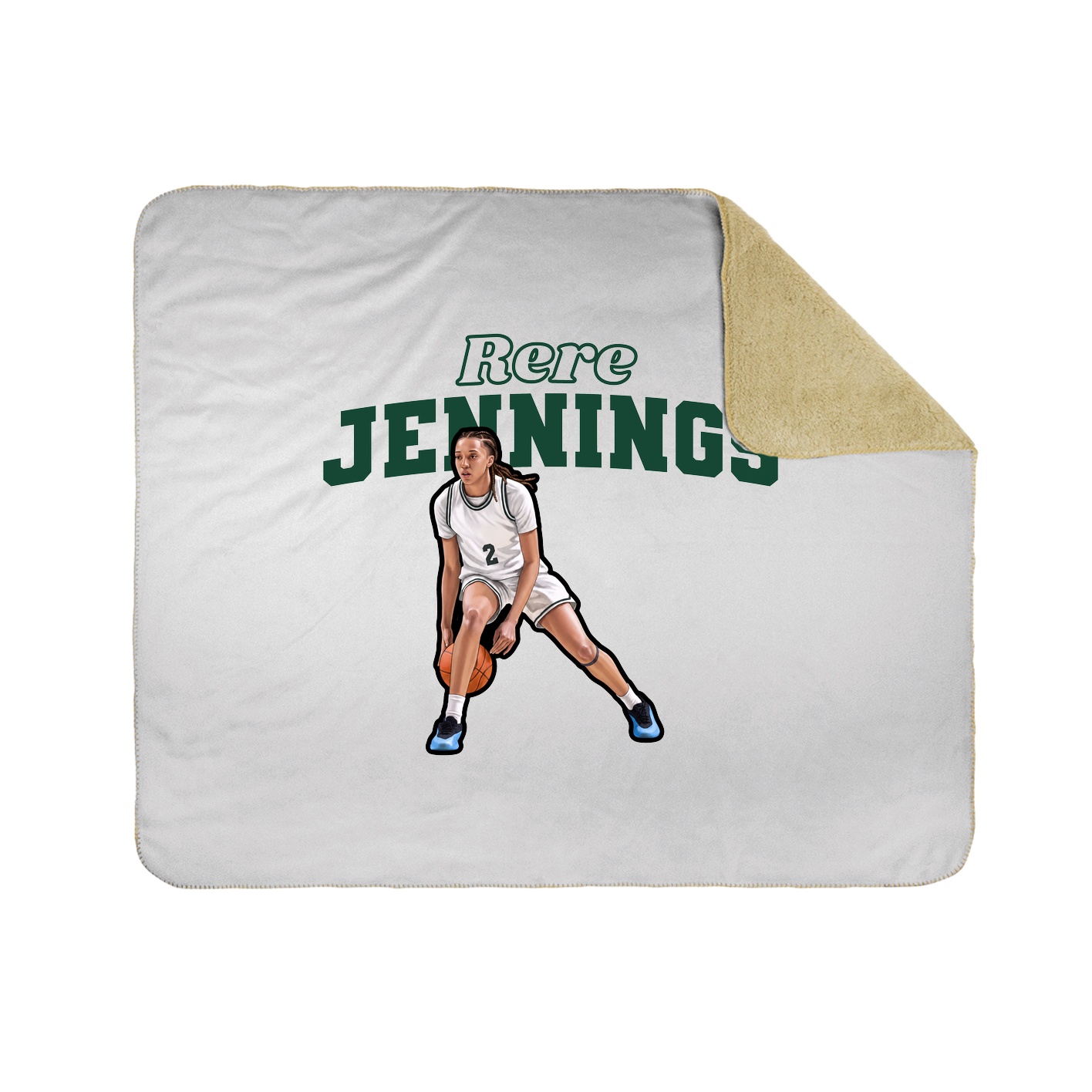 Throw Blanket — Name Arch in White