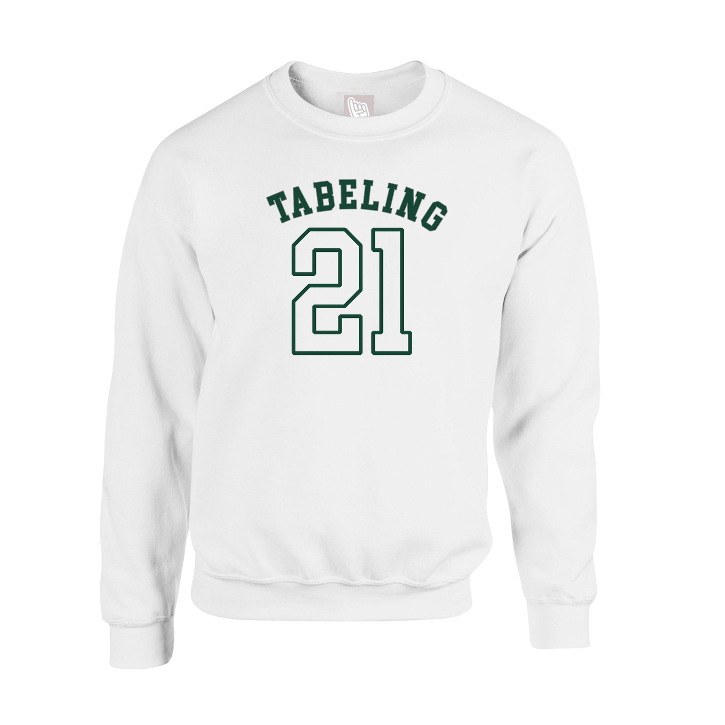 Fleece Crew — Shirsey Arch in White