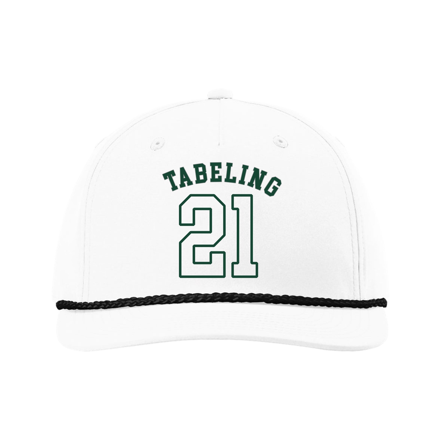 Five-Panel Classic Rope Cap — Shirsey Arch in White