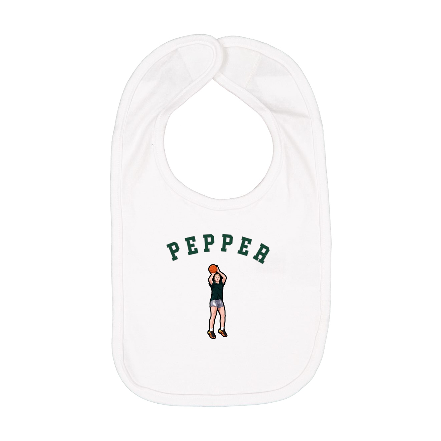 Infant Bib — Shirsey Arch in White