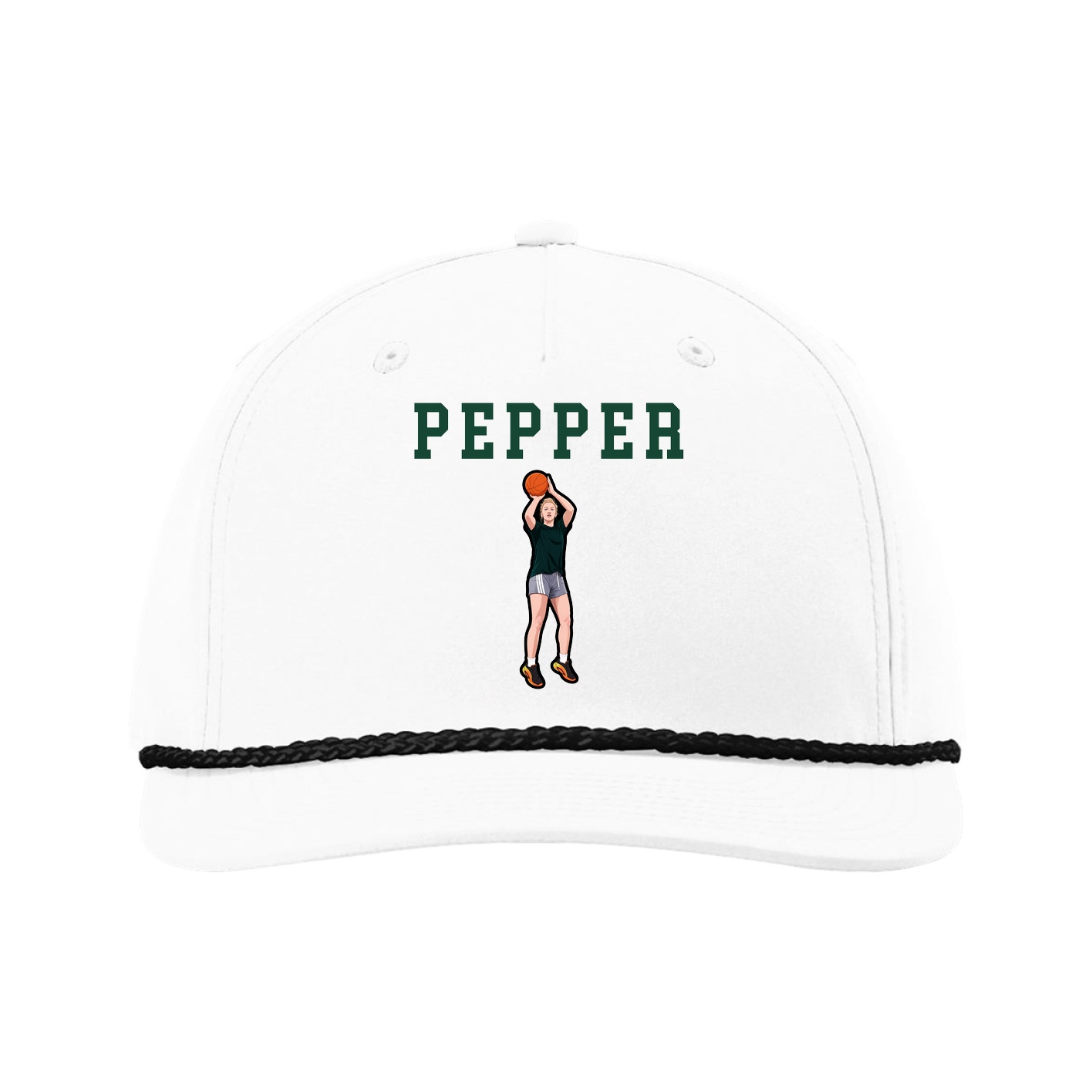 Five-Panel Classic Rope Cap — Shirsey in White