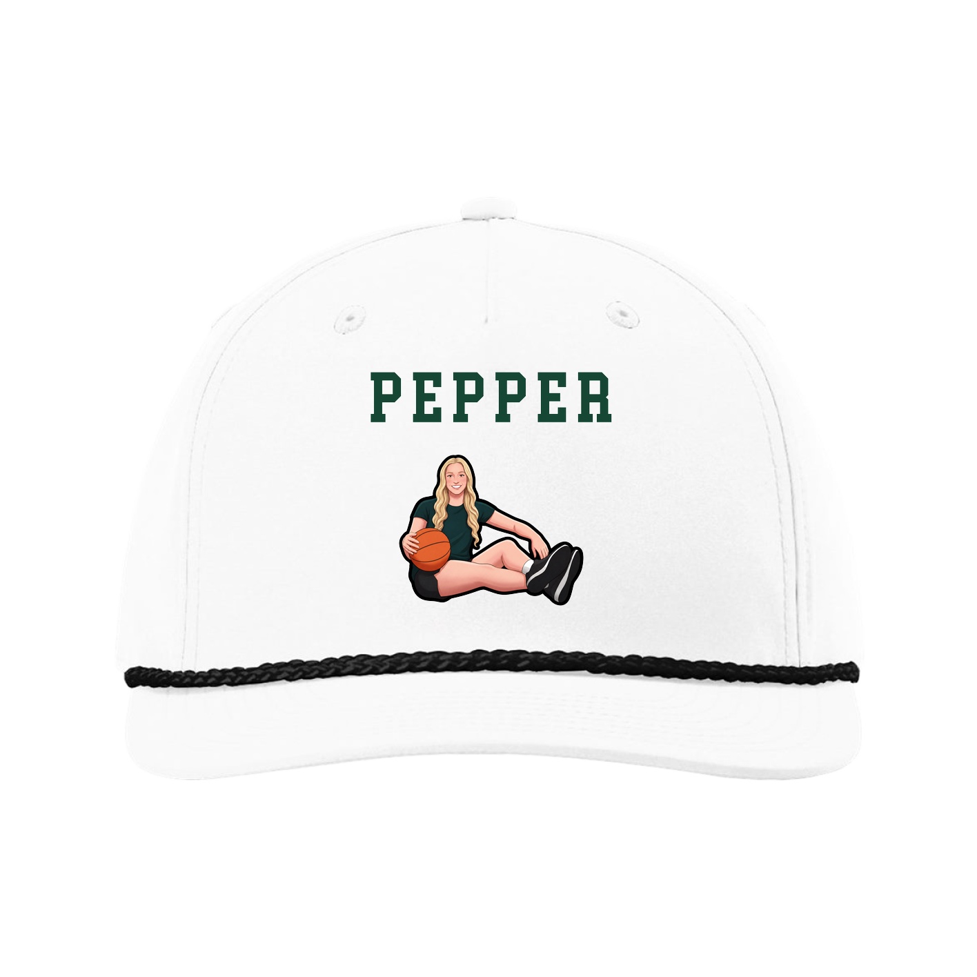 Five-Panel Classic Rope Cap — Shirsey in White