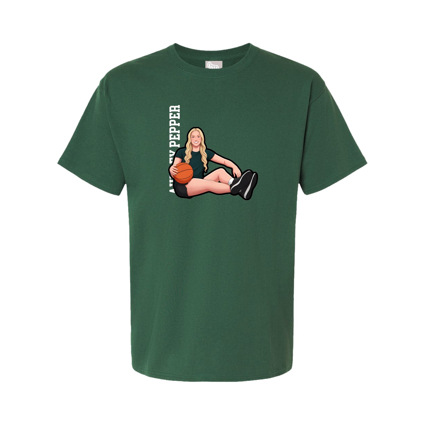 Tee — Name Vertical in Green