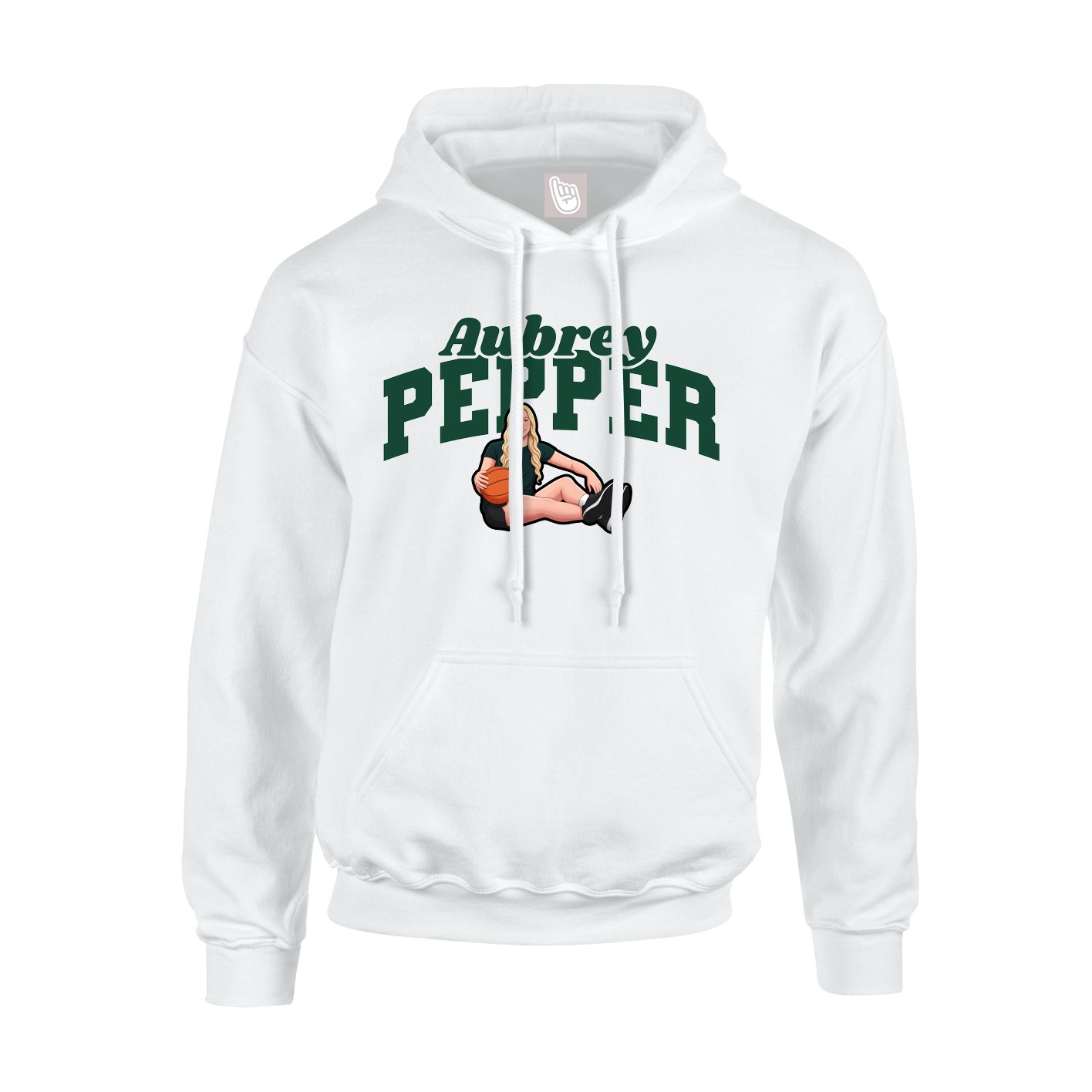 Hoodie — Signature Arch in White