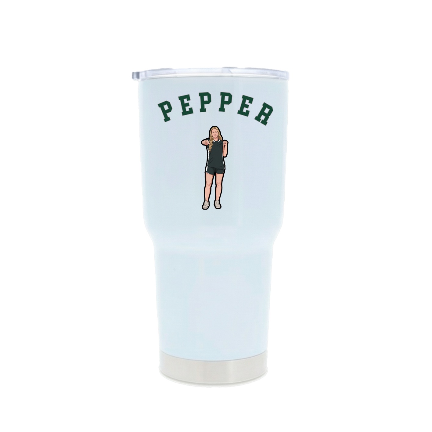 30oz Stainless Steel Tumbler — Shirsey Arch in White