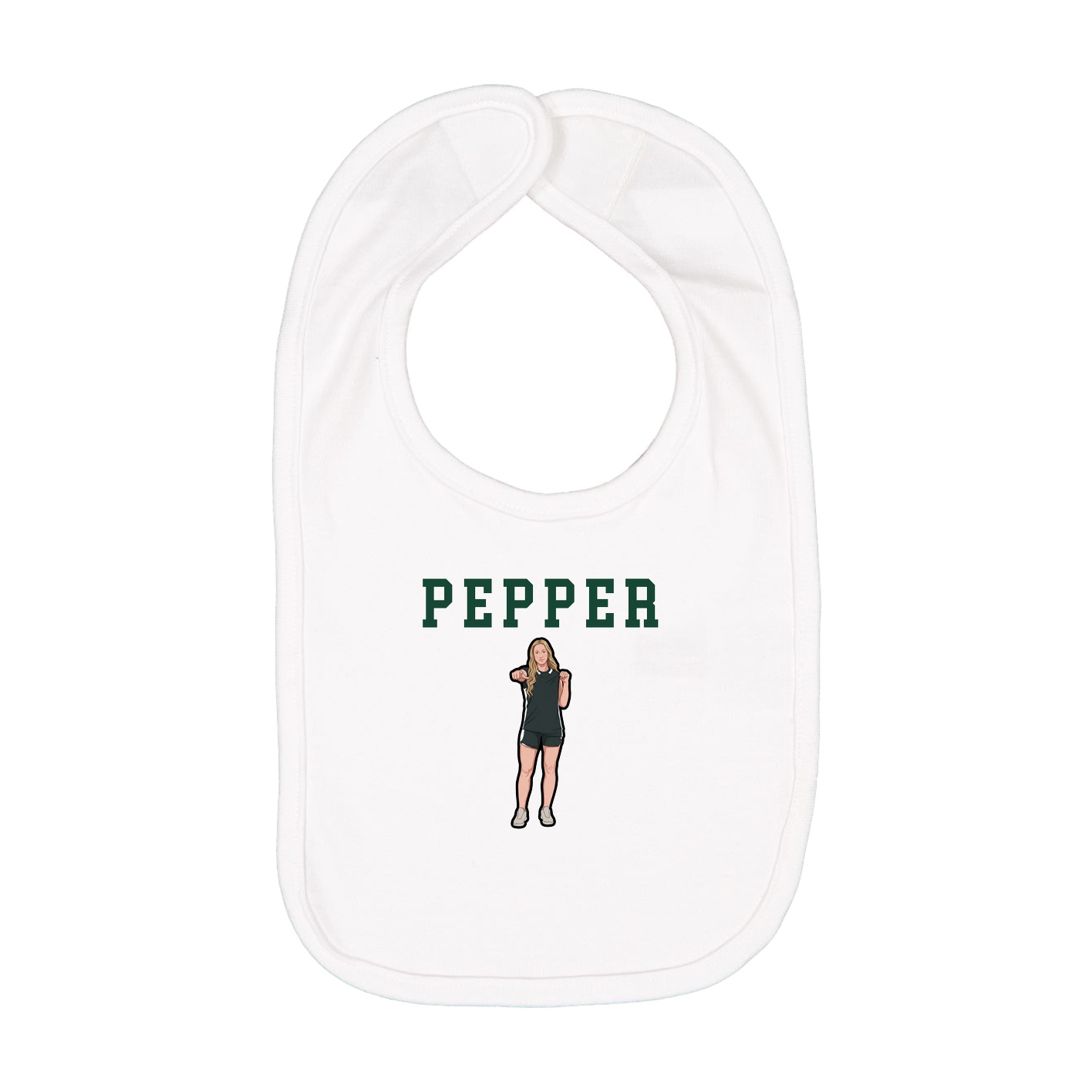 Infant Bib — Shirsey in White