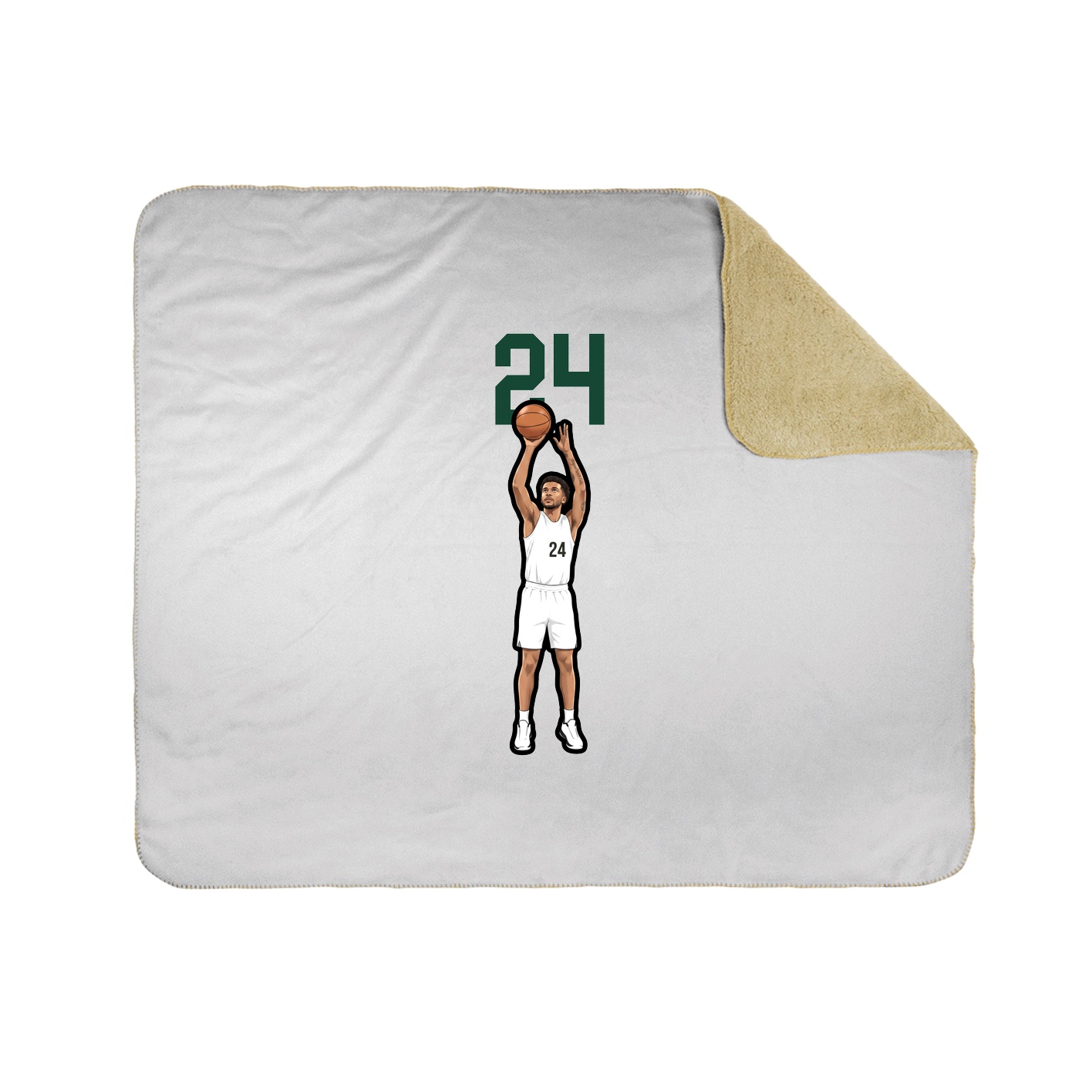 Throw Blanket — Number Top in White