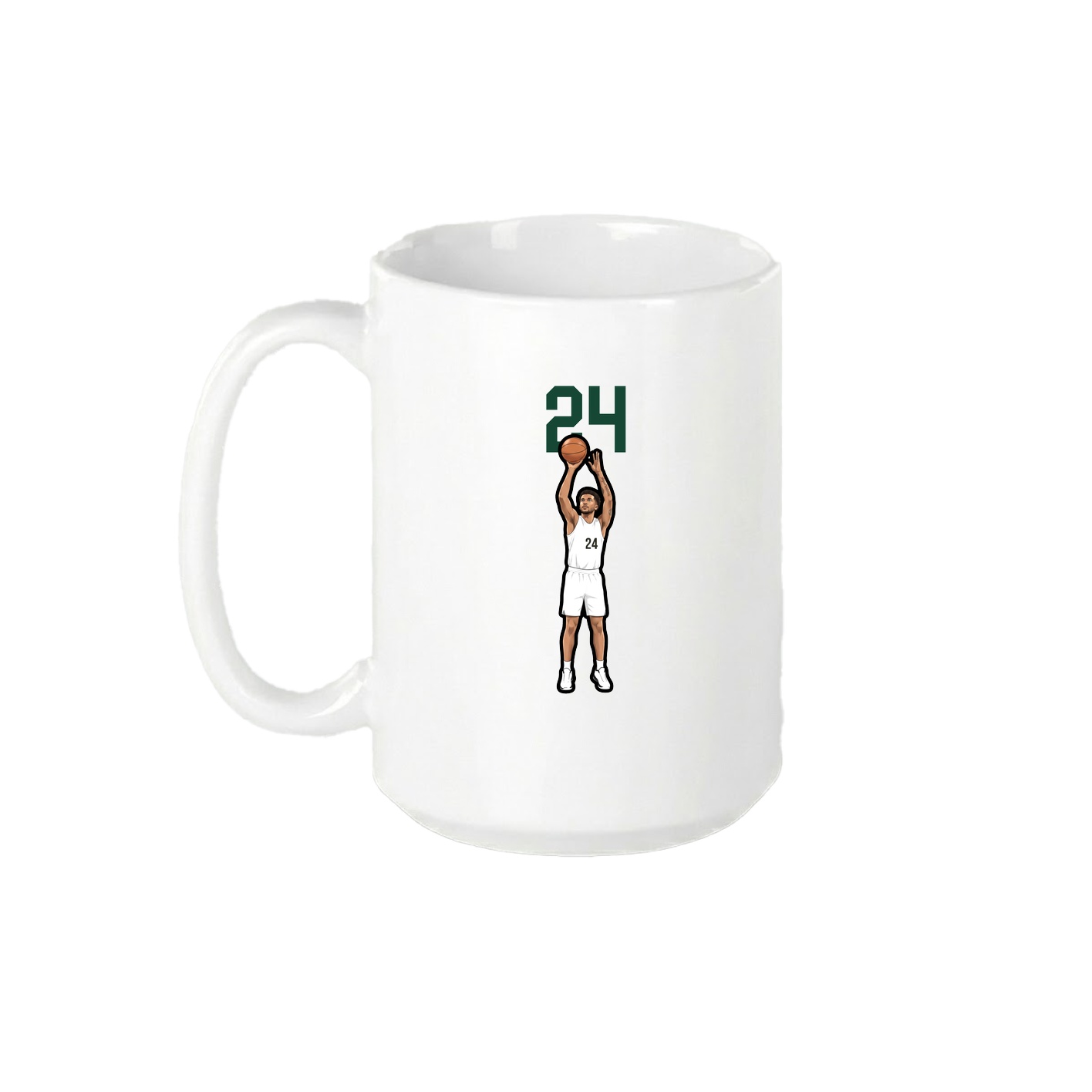 15oz Coffee Mug — Number Top in White