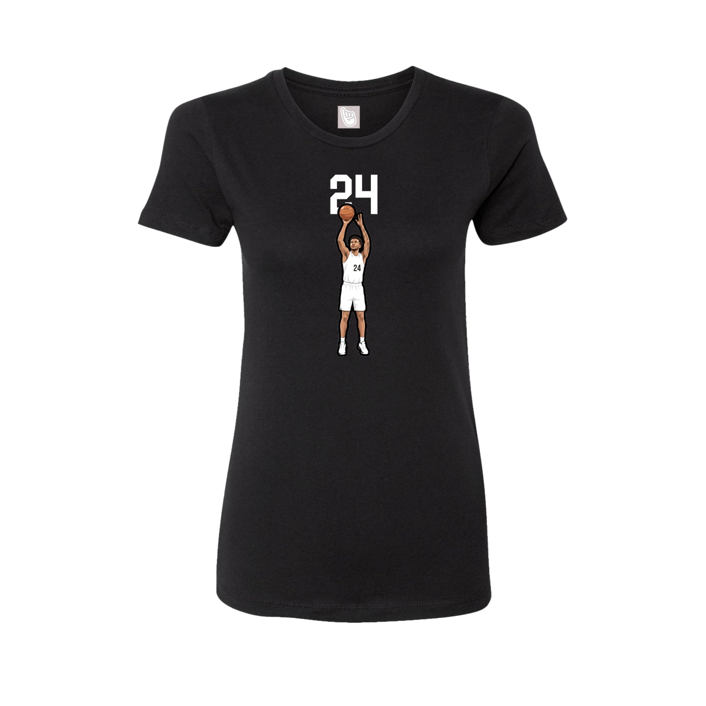 Womens Tee — Number Top in Black