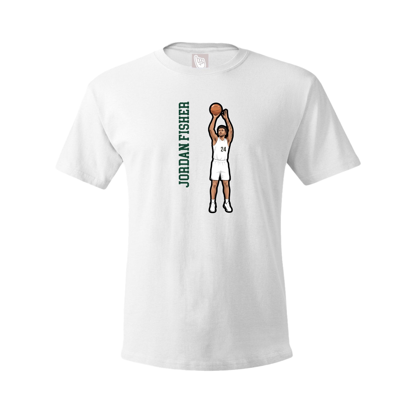 Tee — Name Vertical in White