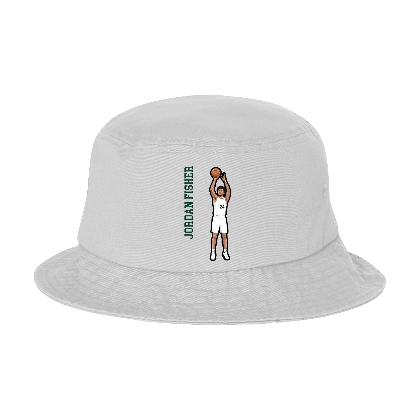 Bucket Cap — Name Vertical in White