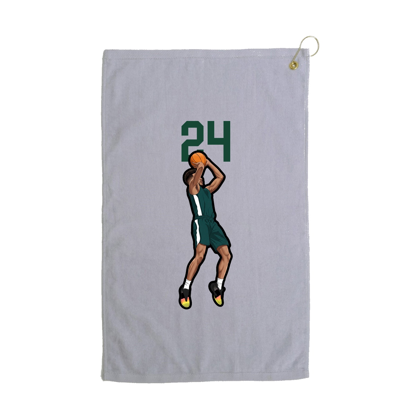 Golf Towel — Number Top in Grey