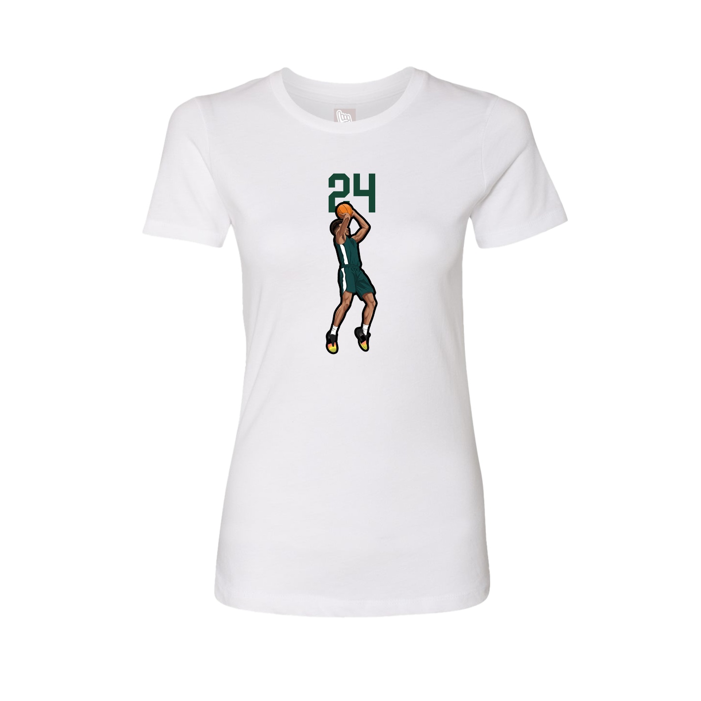 Womens Tee — Number Top in White