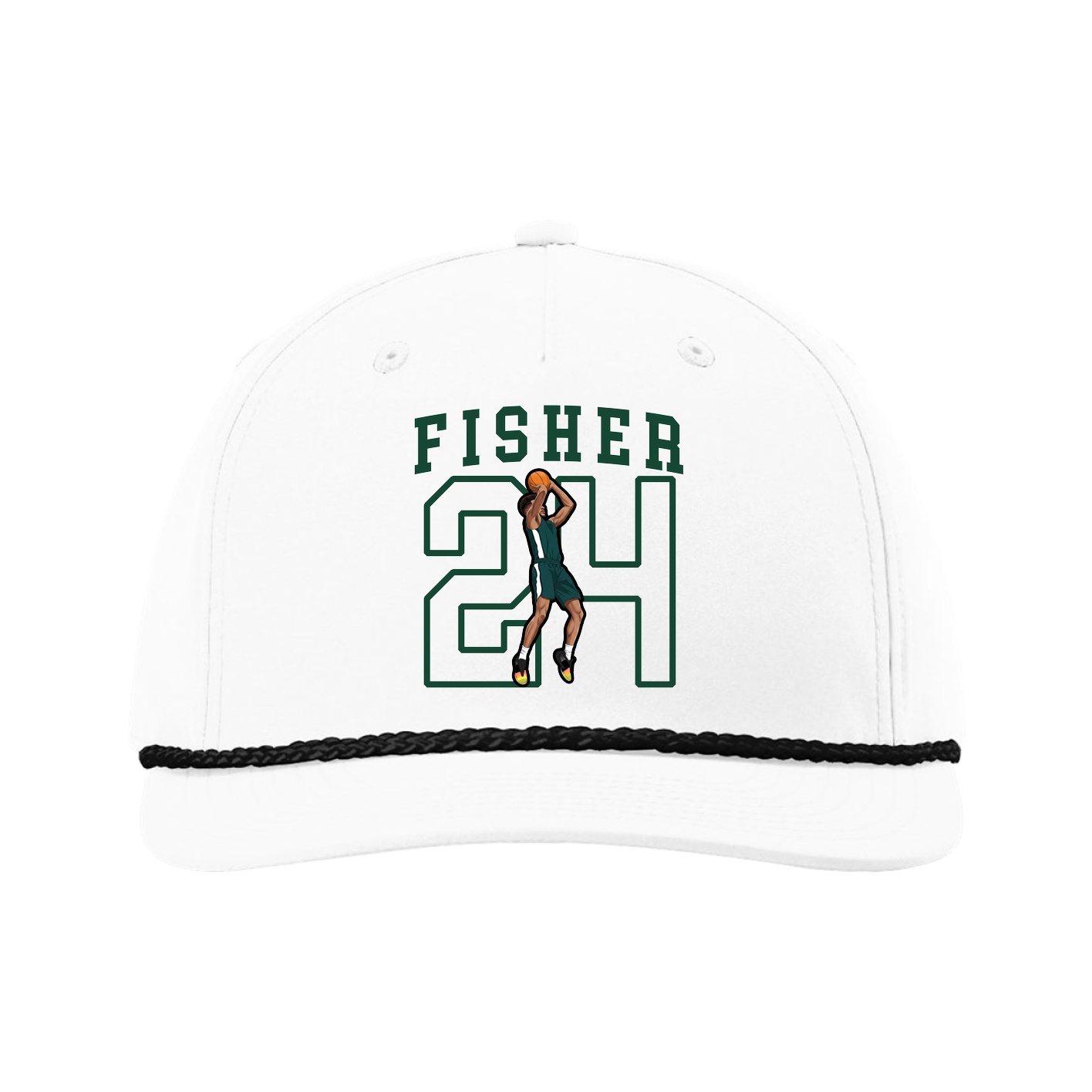Five-Panel Classic Rope Cap — Shirsey in White