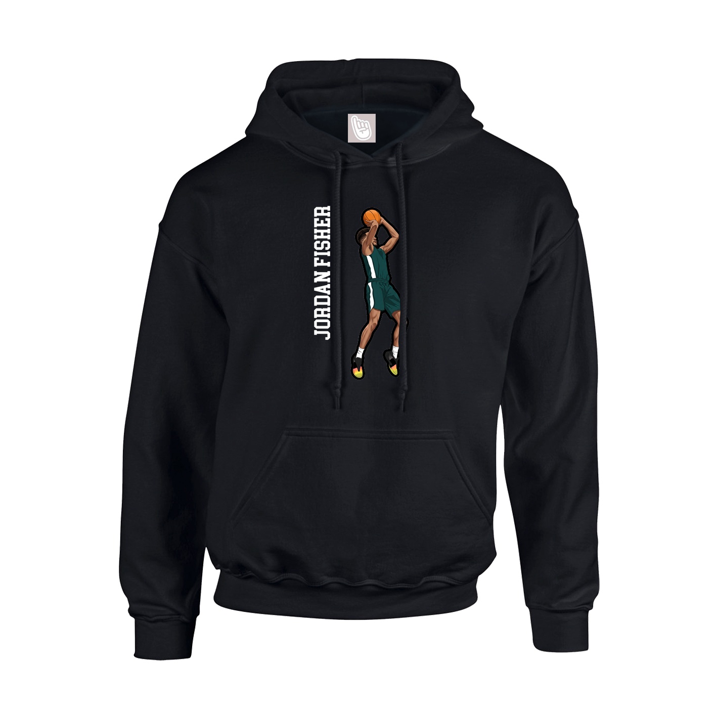 Hoodie — Name Vertical in Black