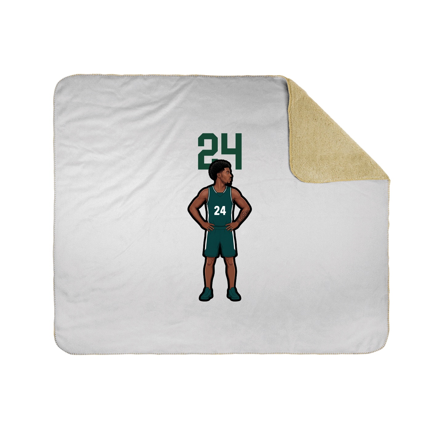 Throw Blanket — Number Top in White