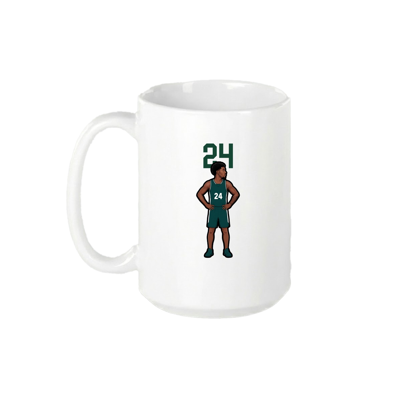 15oz Coffee Mug — Number Top in White