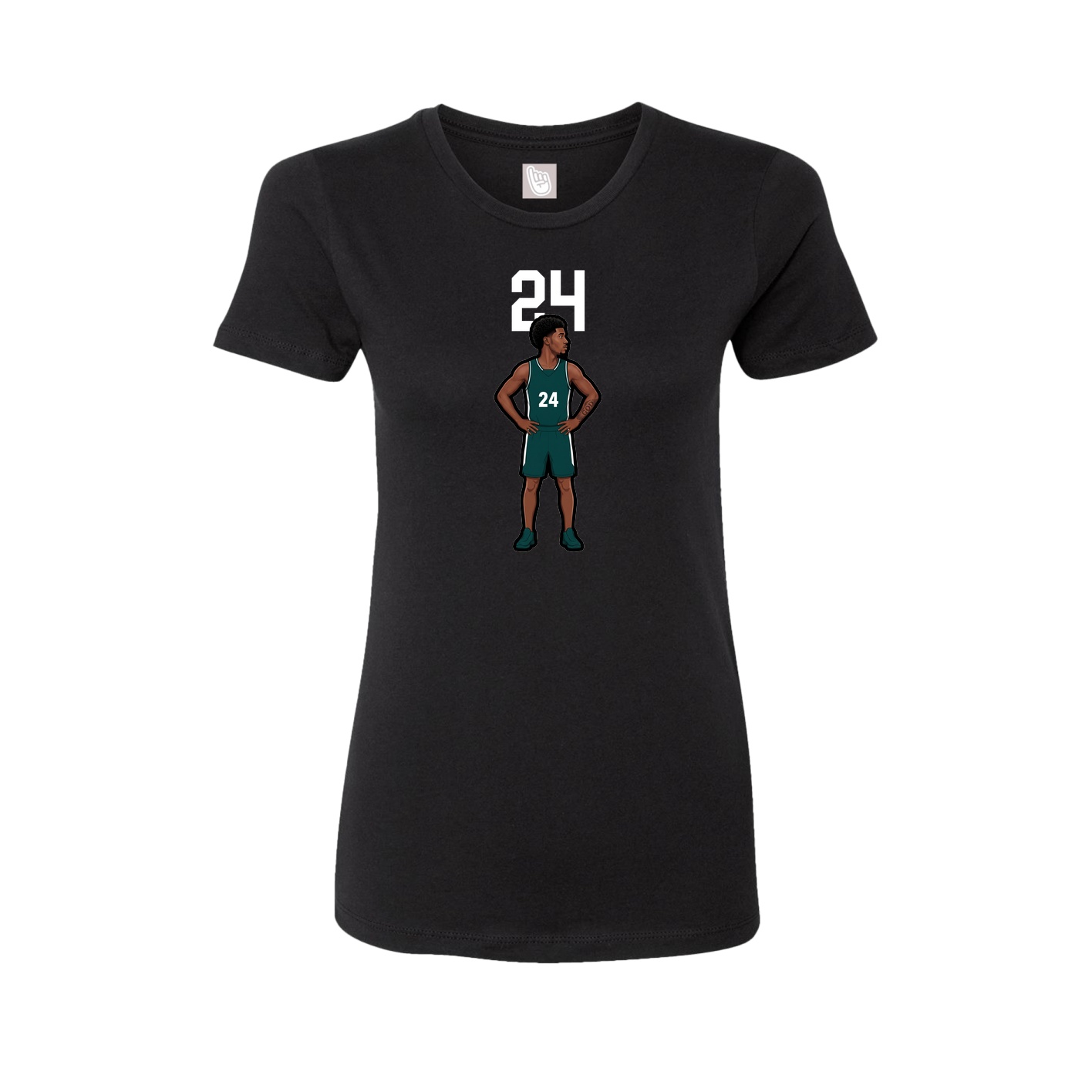 Womens Tee — Number Top in Black