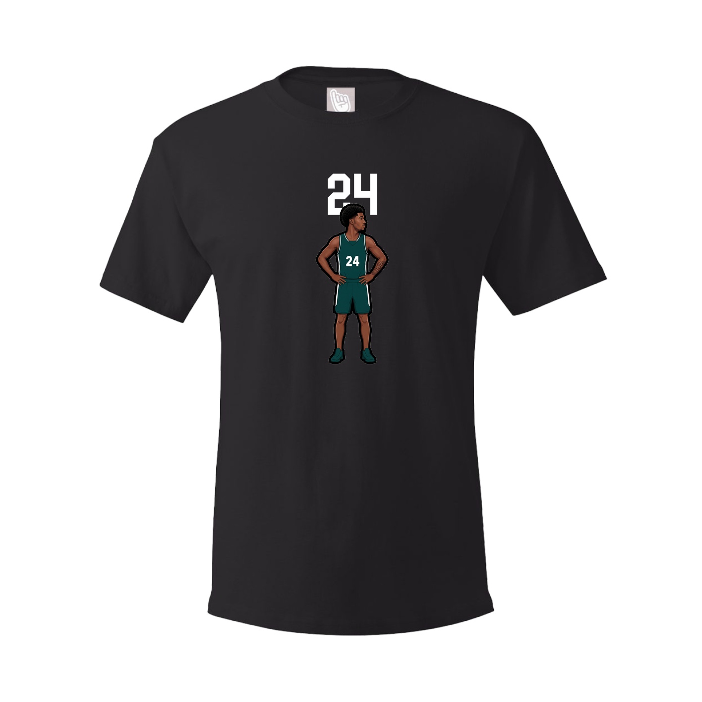 Youth Tee — Number Top in Black
