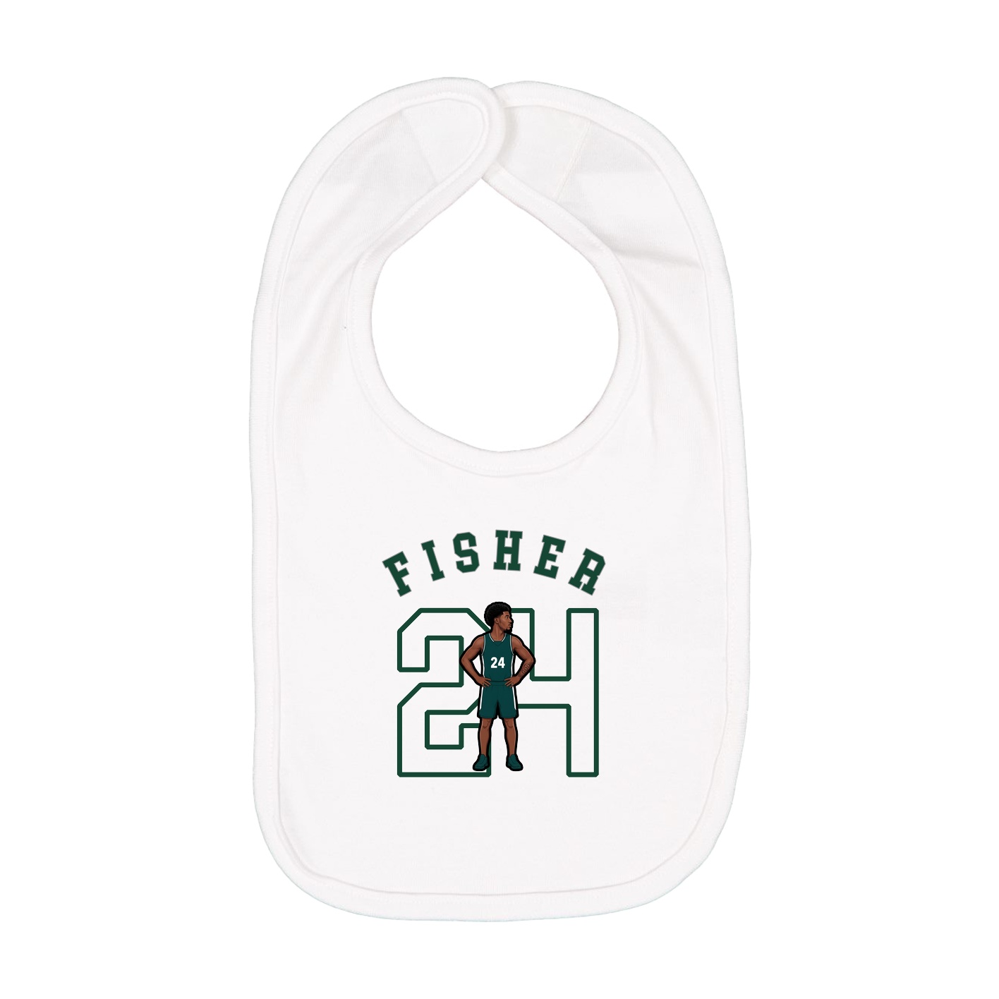 Infant Bib — Shirsey Arch in White