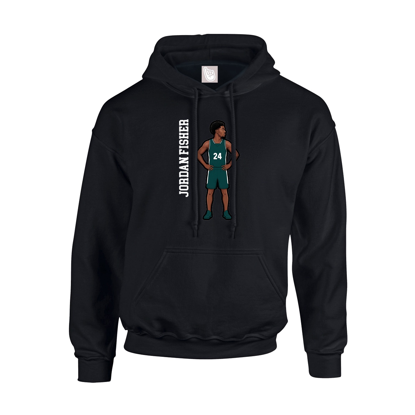 Youth Hoodie — Name Vertical in Black