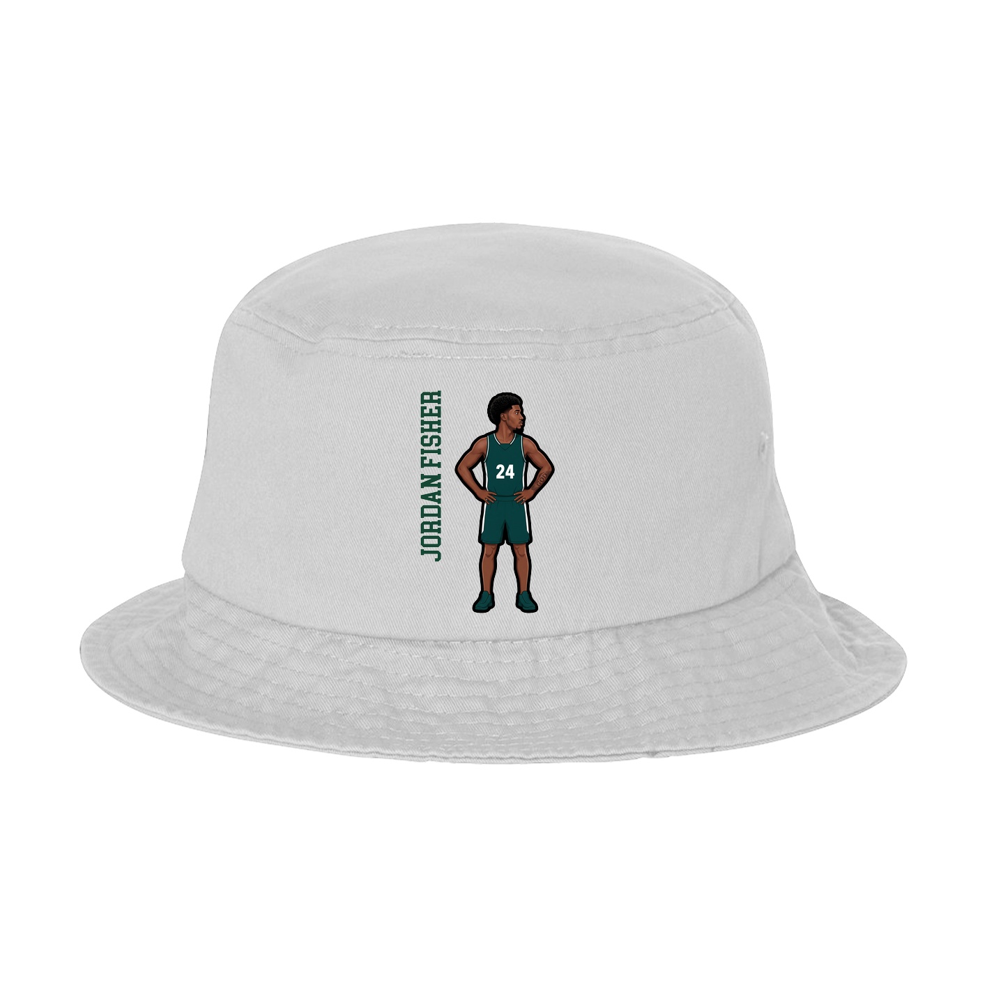 Bucket Cap — Name Vertical in White