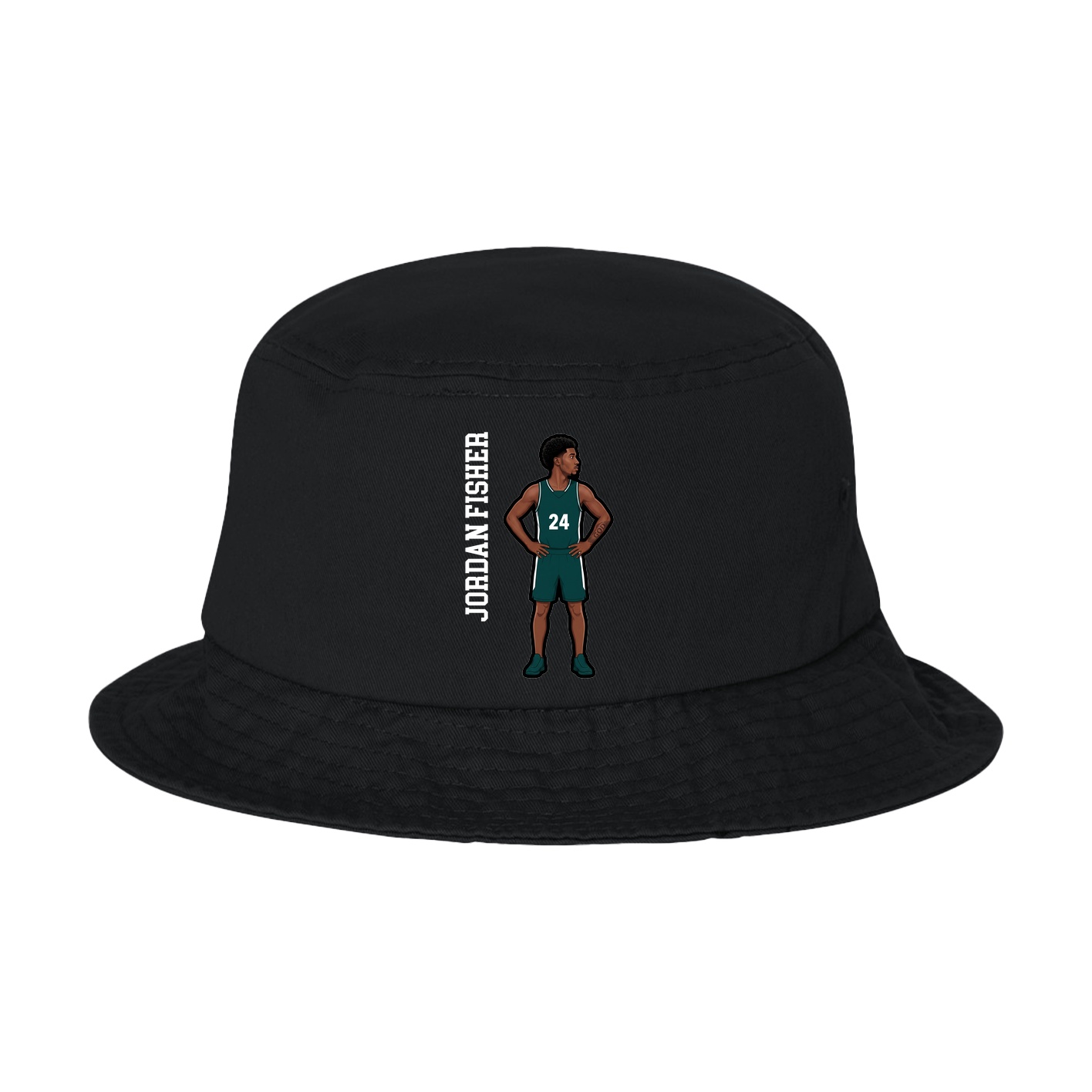 Bucket Cap — Name Vertical in Black