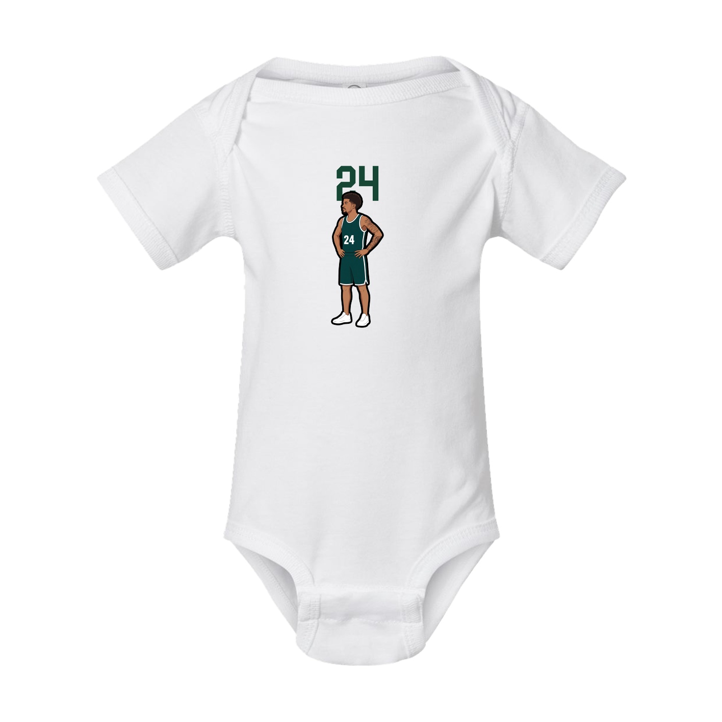 Baby Onesie — Number Top in White