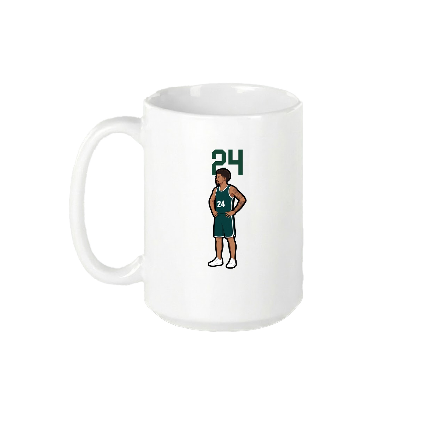 15oz Coffee Mug — Number Top in White