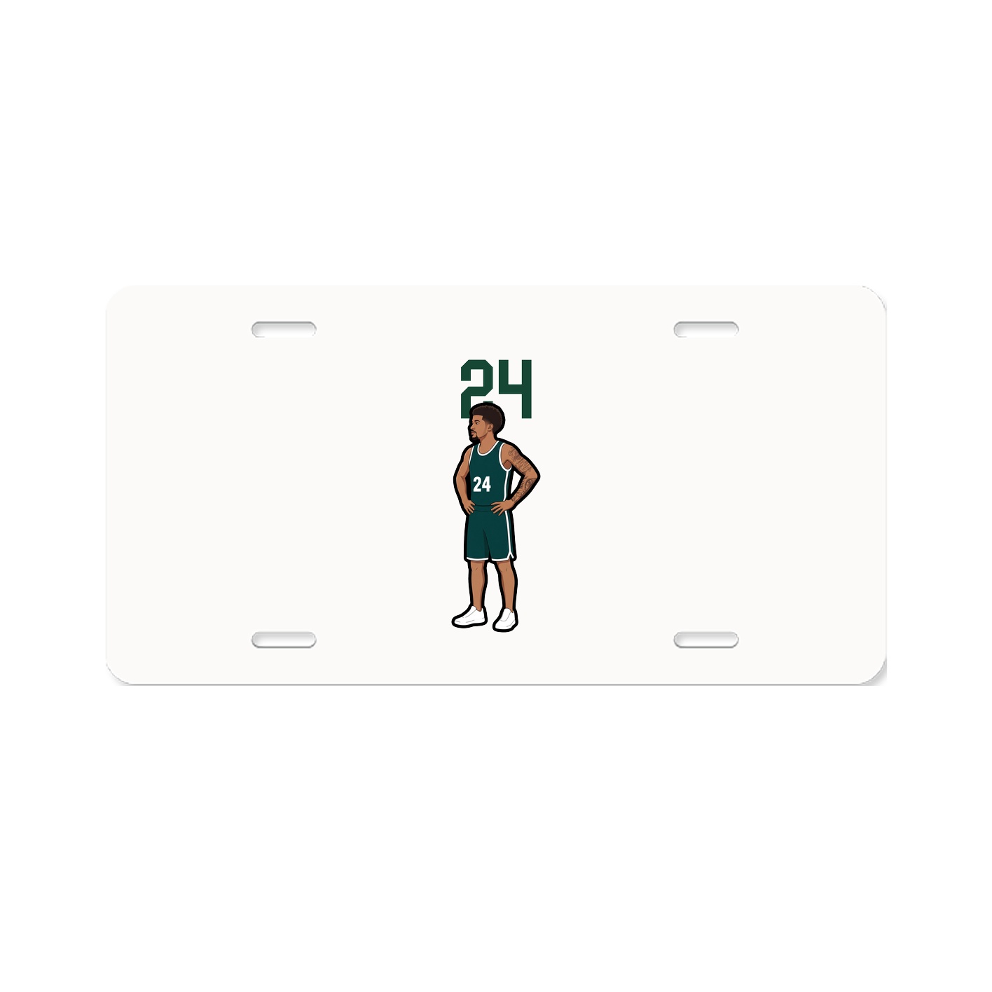 License Plate — Number Top in Classic