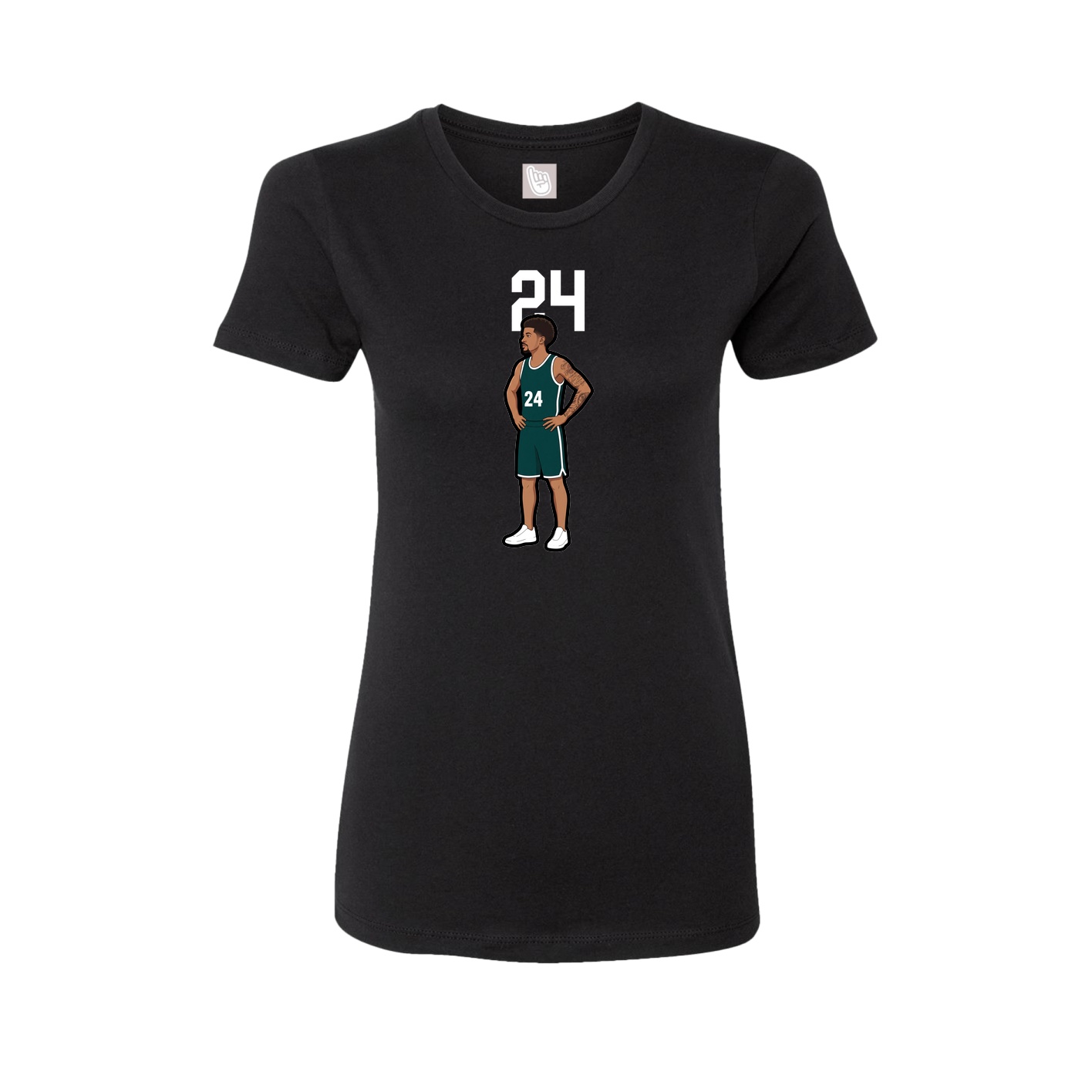 Womens Tee — Number Top in Black