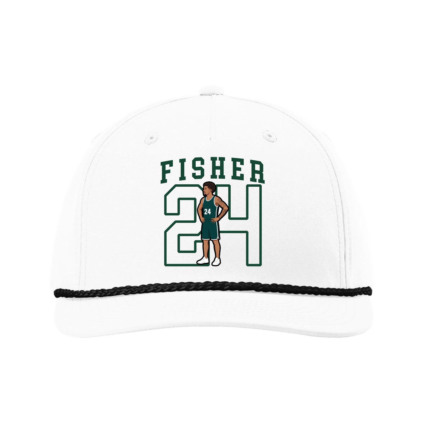 Five-Panel Classic Rope Cap — Shirsey in White