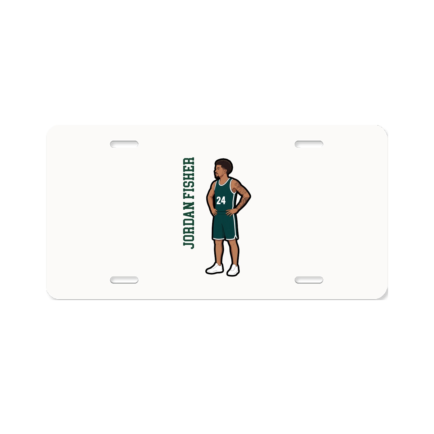 License Plate — Name Vertical in Classic