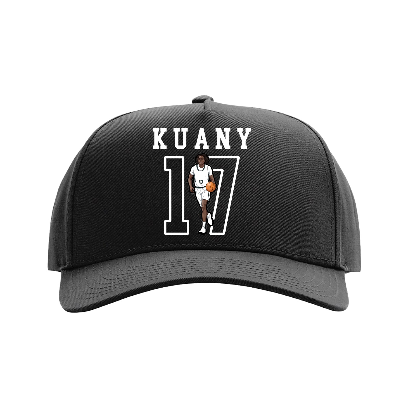 Full Fabric Five-Panel Champ Cap — Shirsey in Black