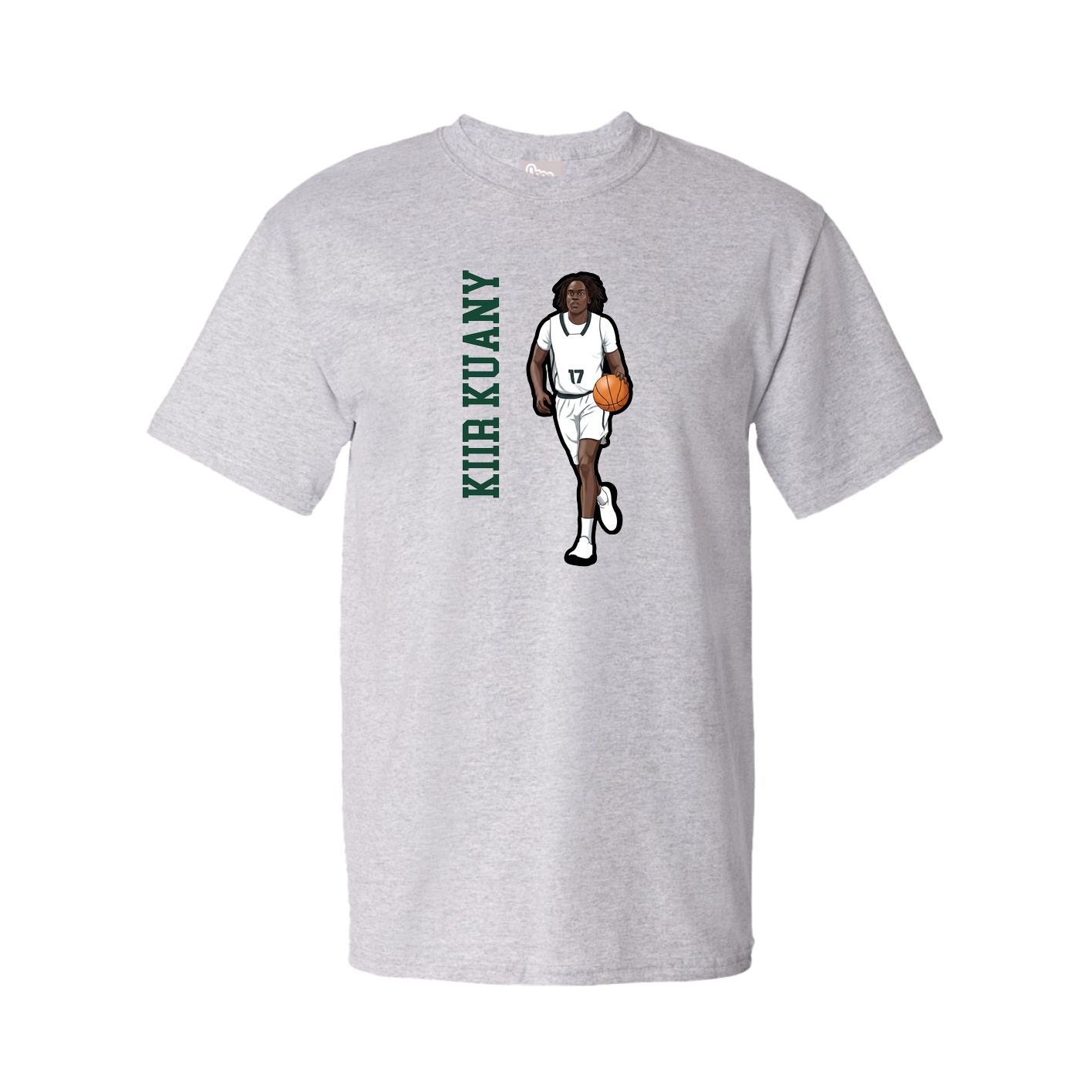Tee — Name Vertical in Grey