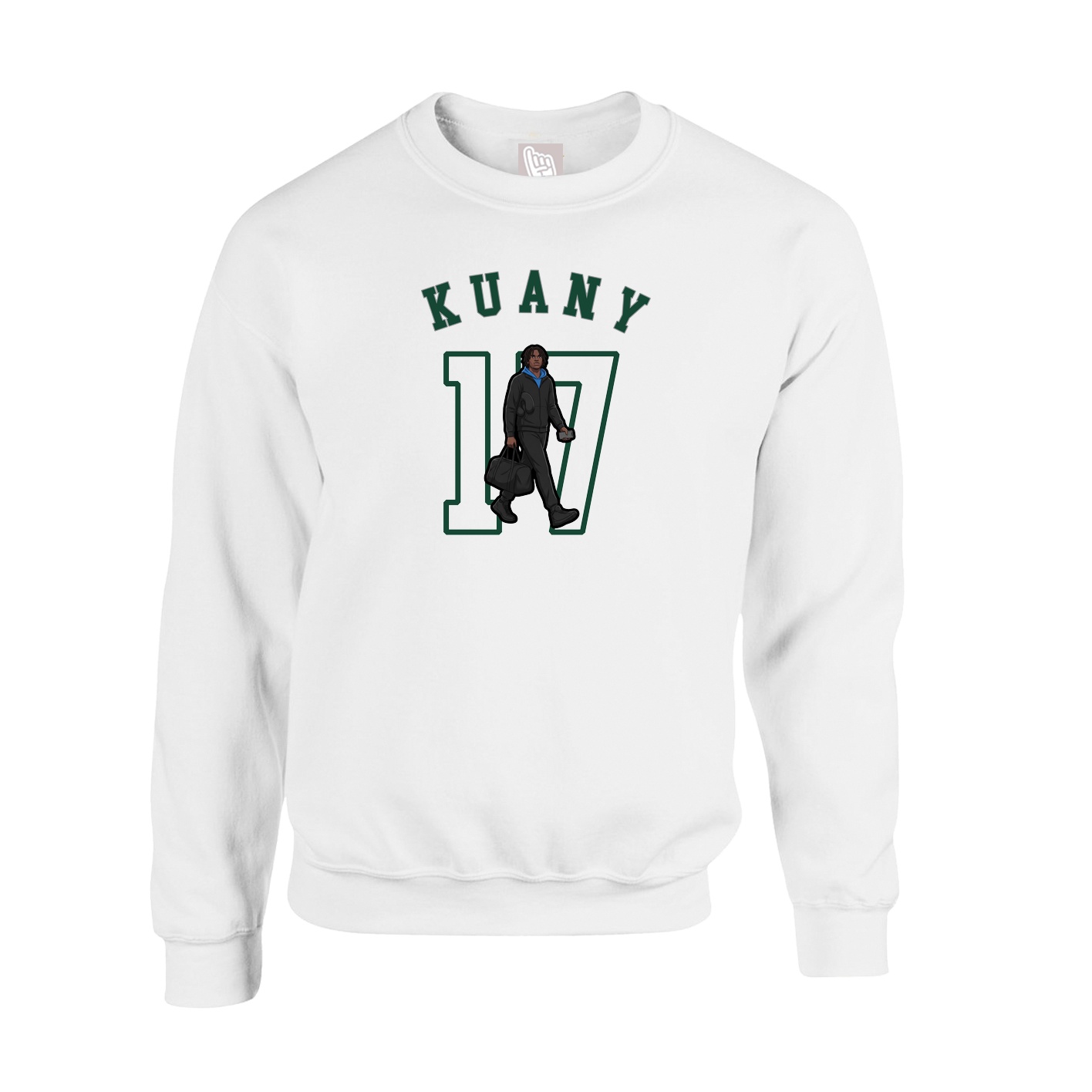 Fleece Crew — Shirsey Arch in White