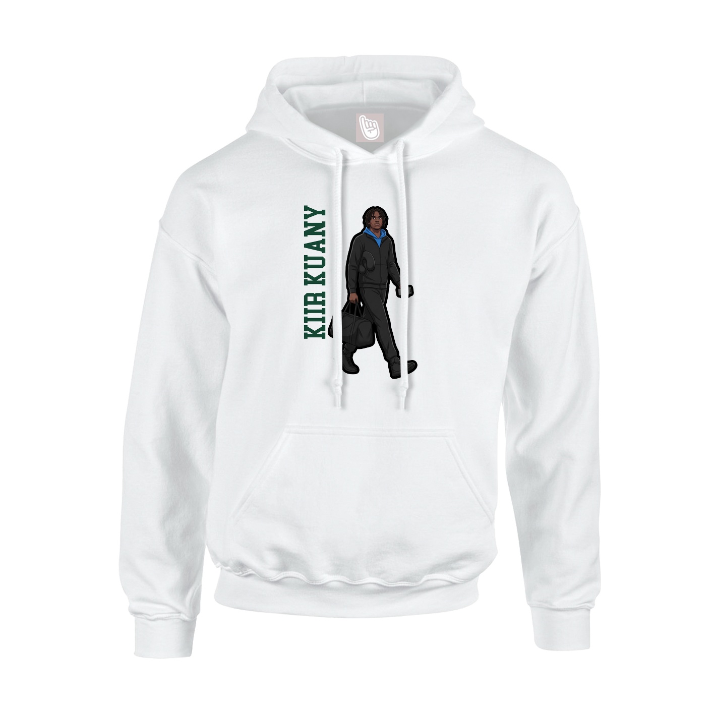 Hoodie — Name Vertical in White