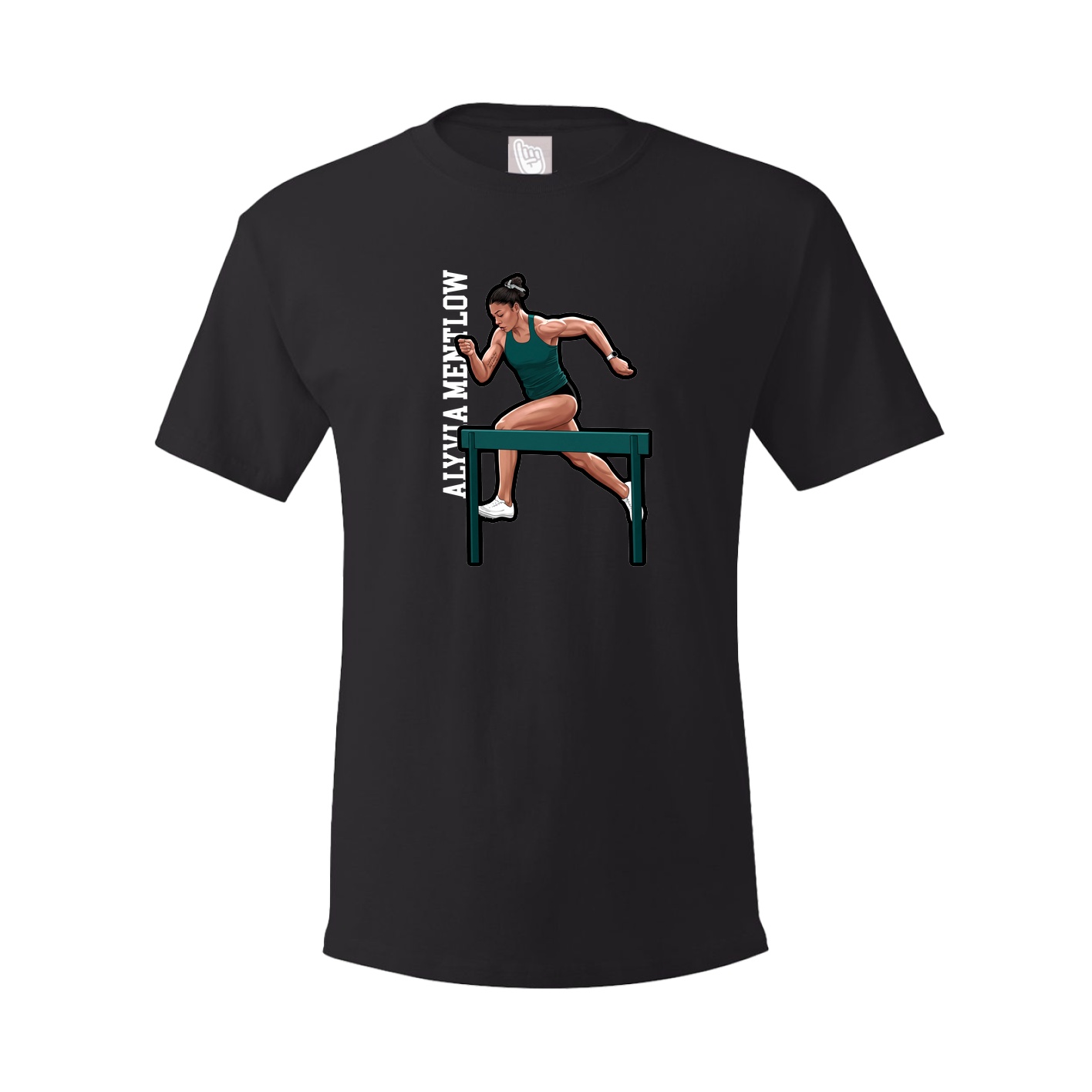 Youth Tee — Name Vertical in Black
