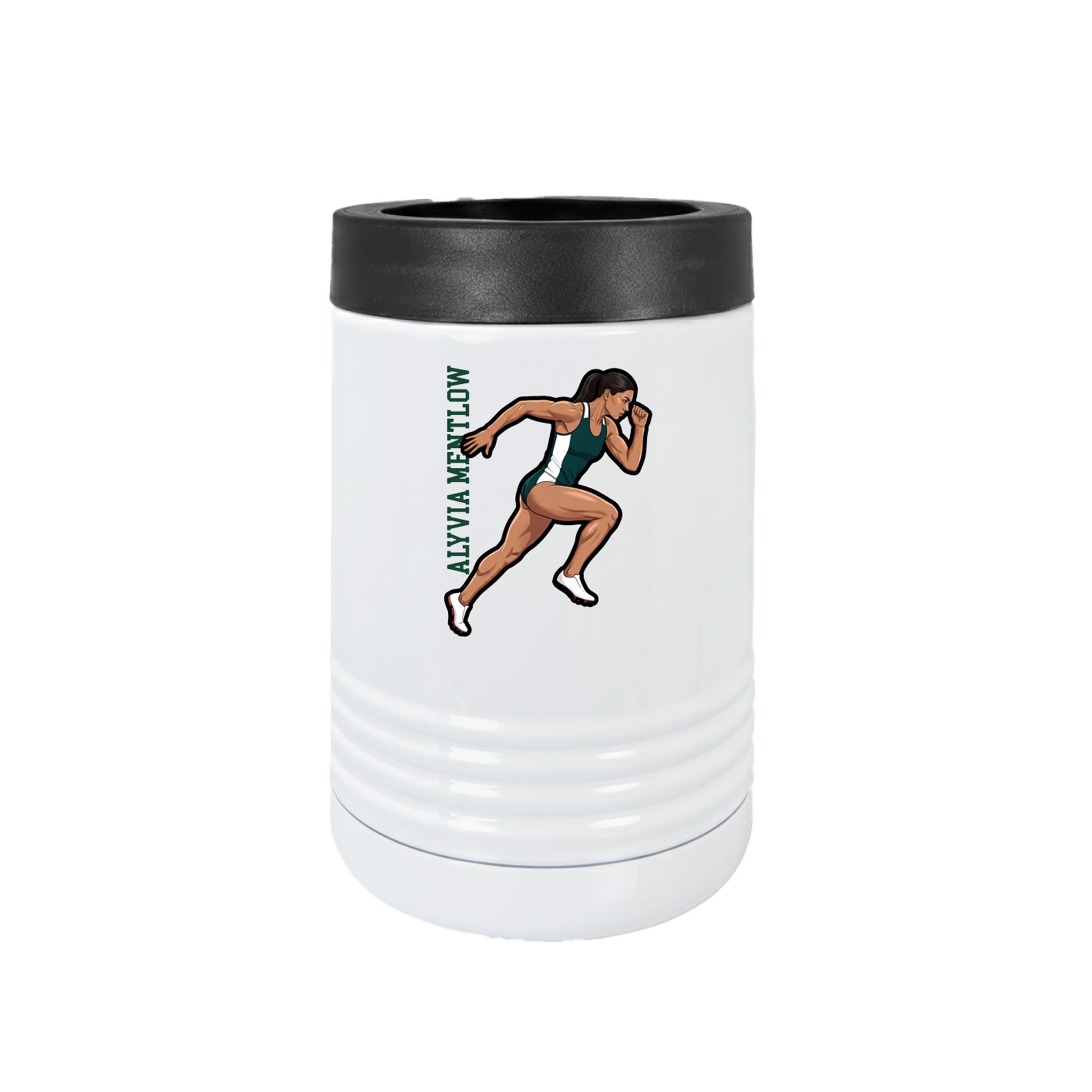 Beverage Holder — Name Vertical in White
