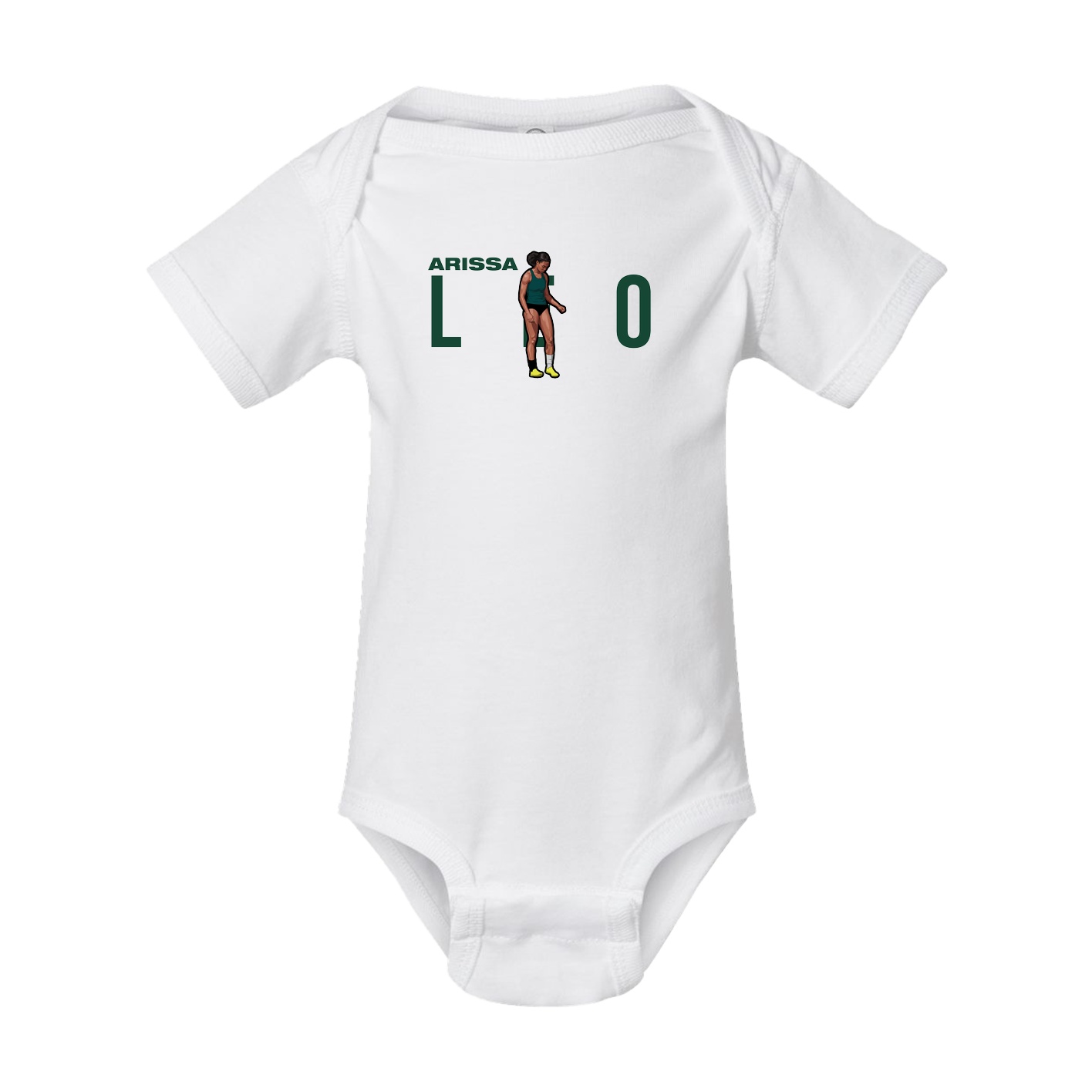Baby Onesie — Player Name in White