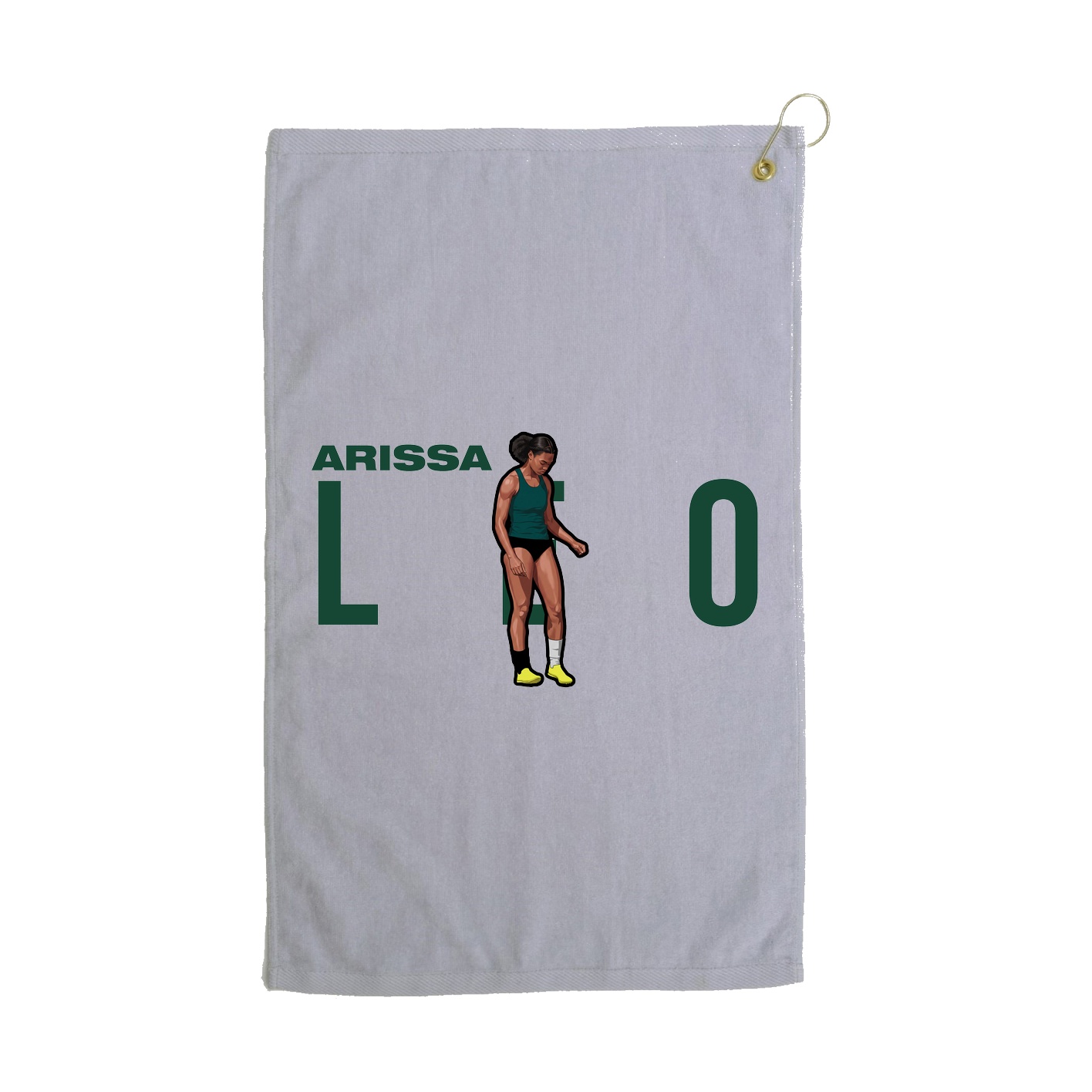 Golf Towel — Player Name in Grey